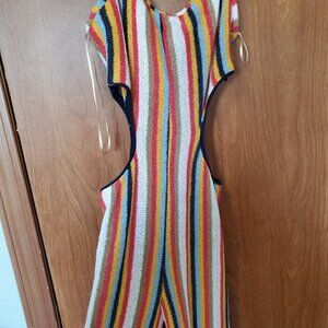 Zara striped jumpsuit NWT size small with cut out sides